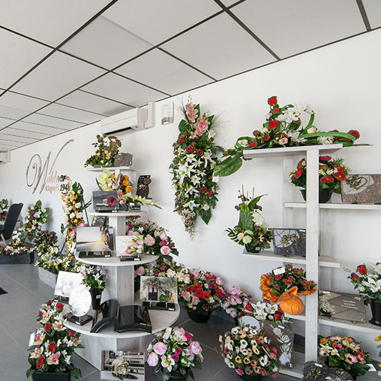 Intérieur de boutique pompe funèbres - Waldner